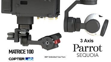 3 Axis Parrot Sequoia+ Micro NDVI Brushless Gimbal for DJI Matrice 100 M100
