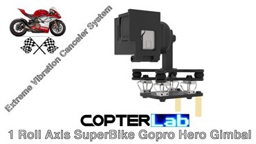 1 Roll Axis GoPro Hero 7 Brushless Gimbal for SuperBike Road Bike Motorcycle Edition
