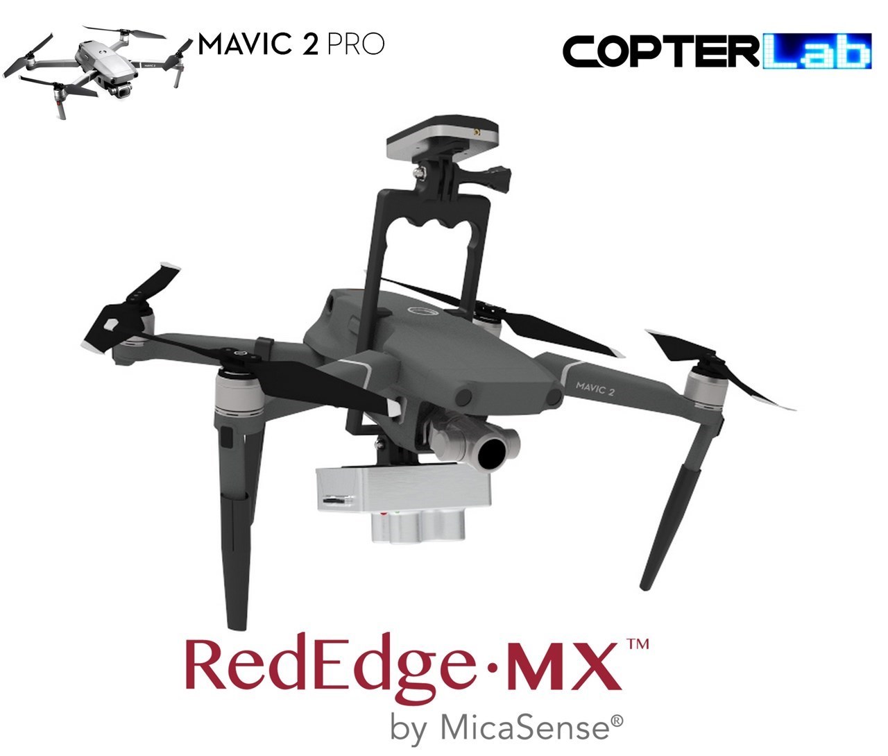 Micasense Rededge Mx Mount Kit For Dji Mavic 2 Pro Drone Gimbal
