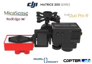 2 Axis Micasense RedEdge M + Flir Duo Pro R Dual NDVI Brushless Gimbal for DJI Matrice 300 M300