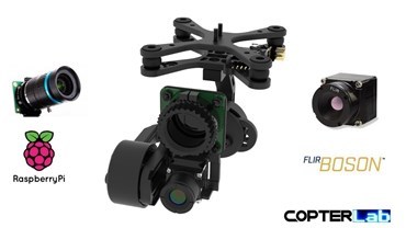 2 Axis Arducam IMX477 + Flir Boson+ Dual Micro Brushless Gimbal